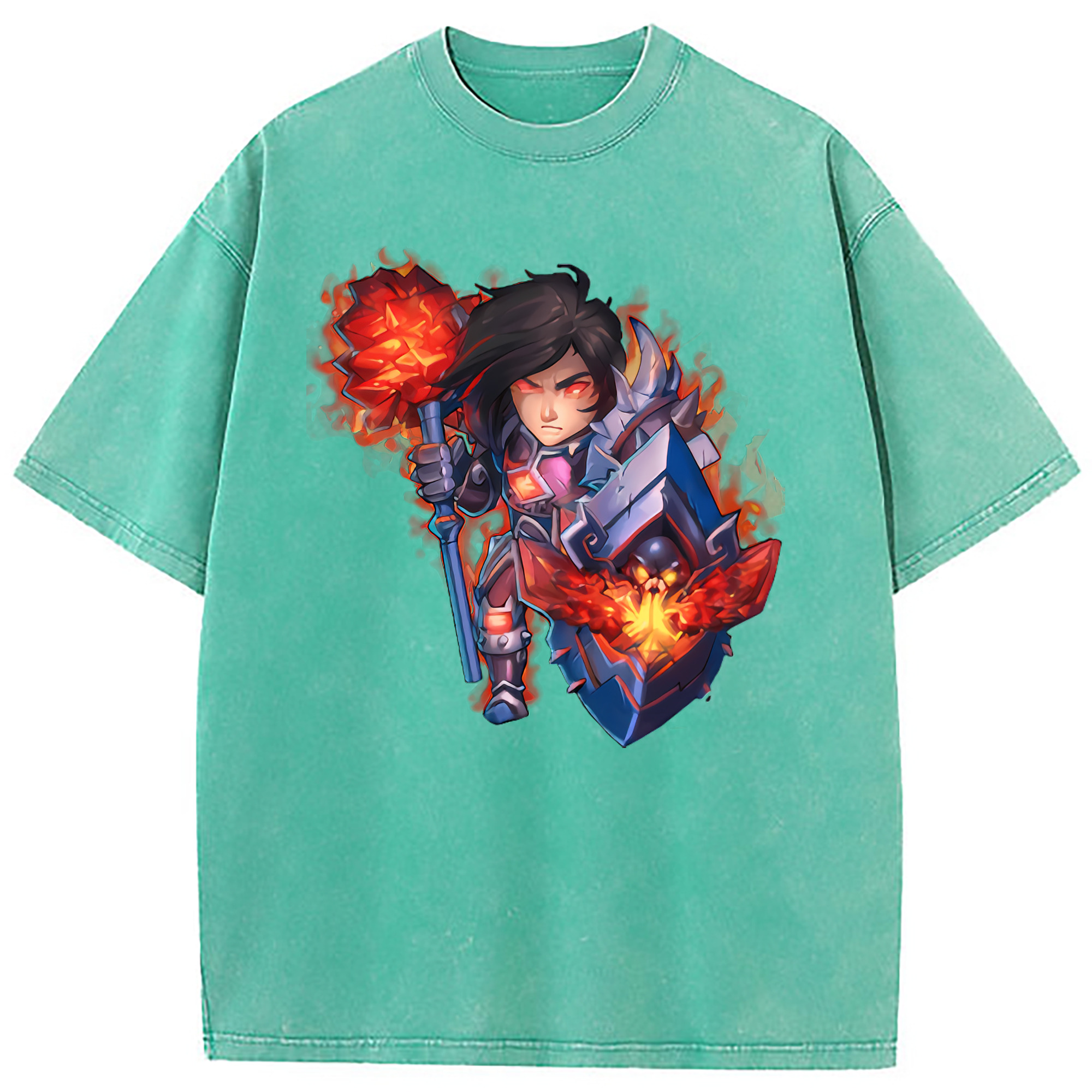 （画像用） リーグ・オブ・レジェンド League of Legends LOL 綿100% ヴィンテージ風 半袖Tシャツ（フロントプリント）
